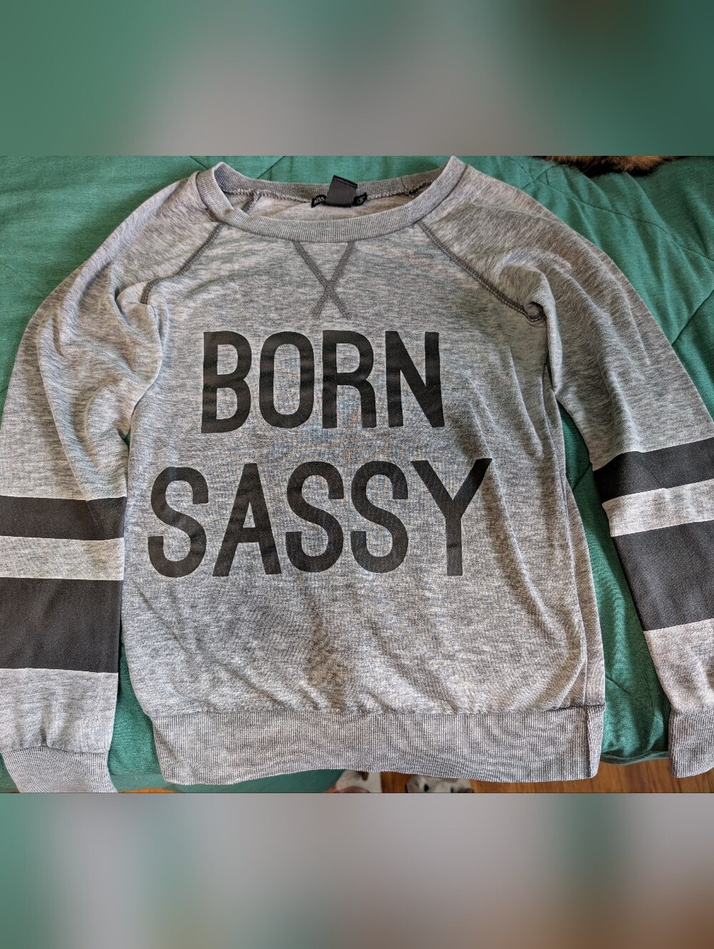 "Born Sassy"Grey Sweatshirt!!